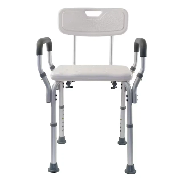 Adjustable Shower Chair with Back and Arms