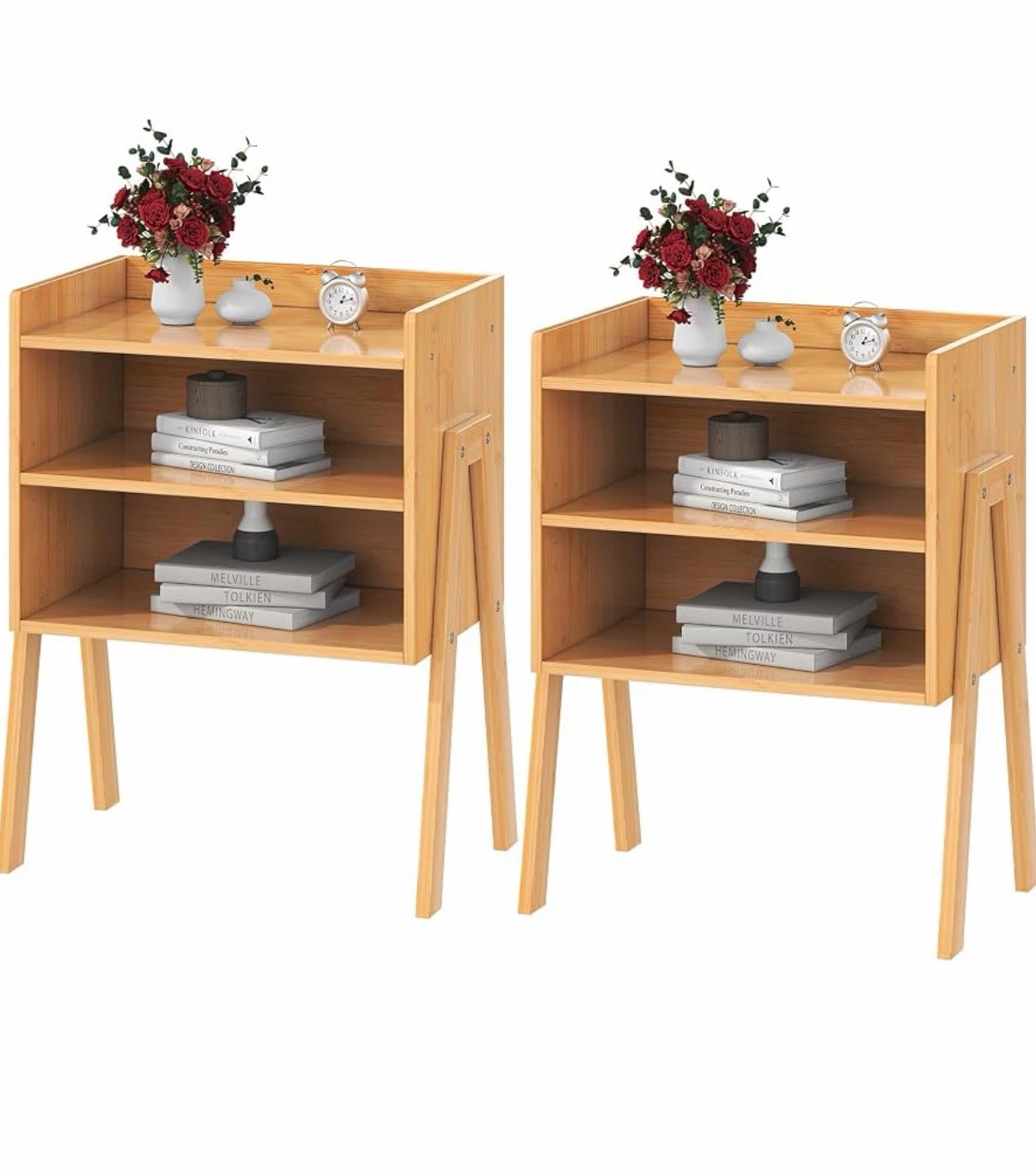 Two boho stackable nightstands