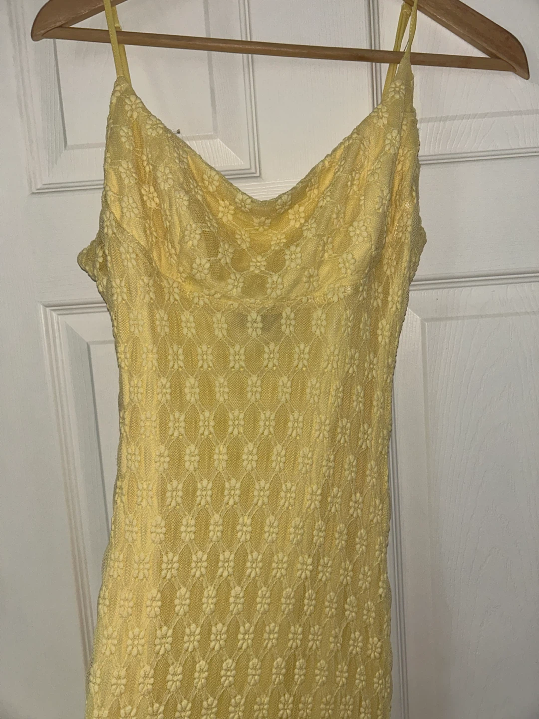 Bardot Yellow Lace Maxi Dress