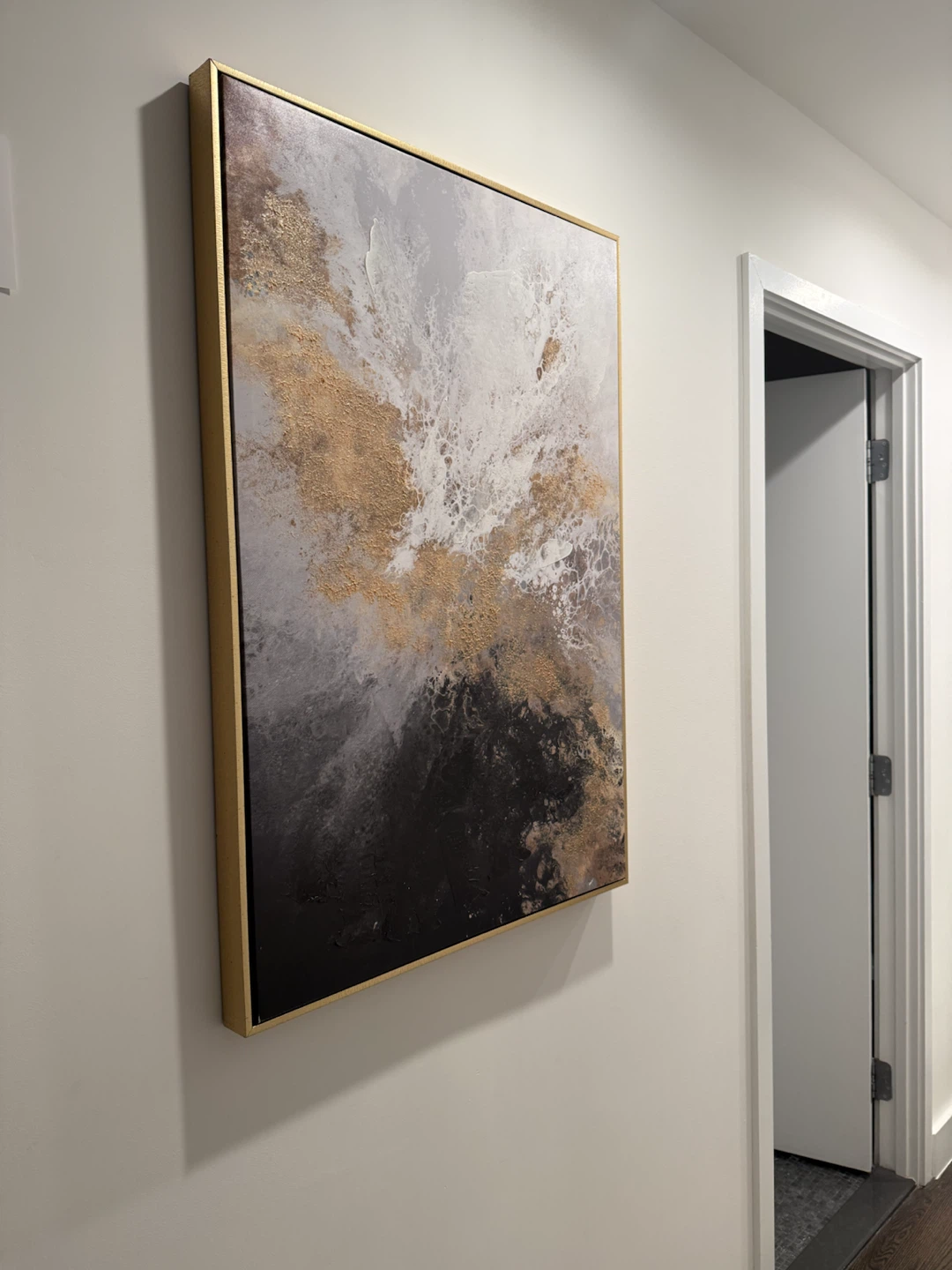 Abstract Art on Canvas in Frame - photo 2