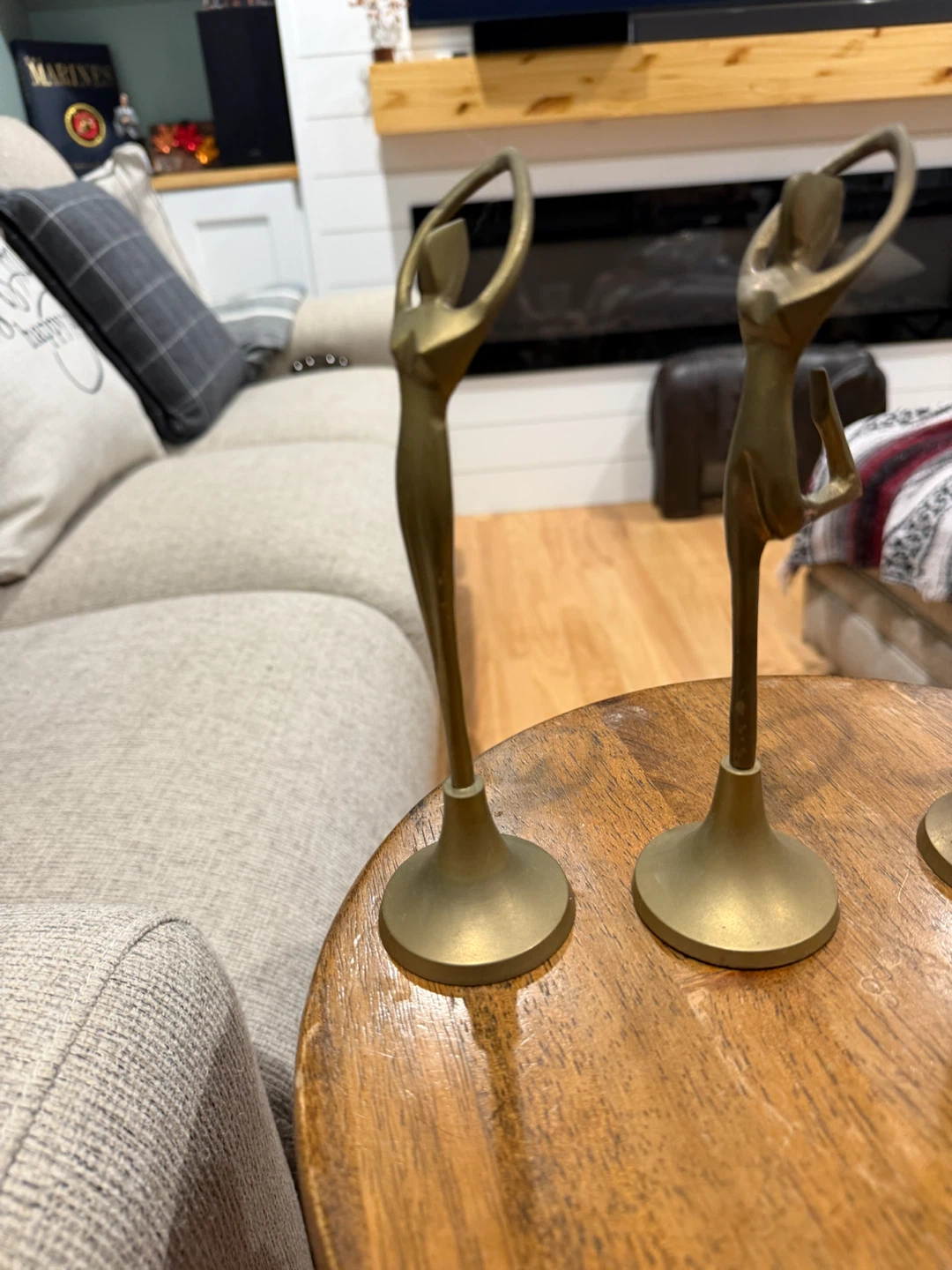 Set of 3 Brass Ballet Dancer Figurines - photo 4