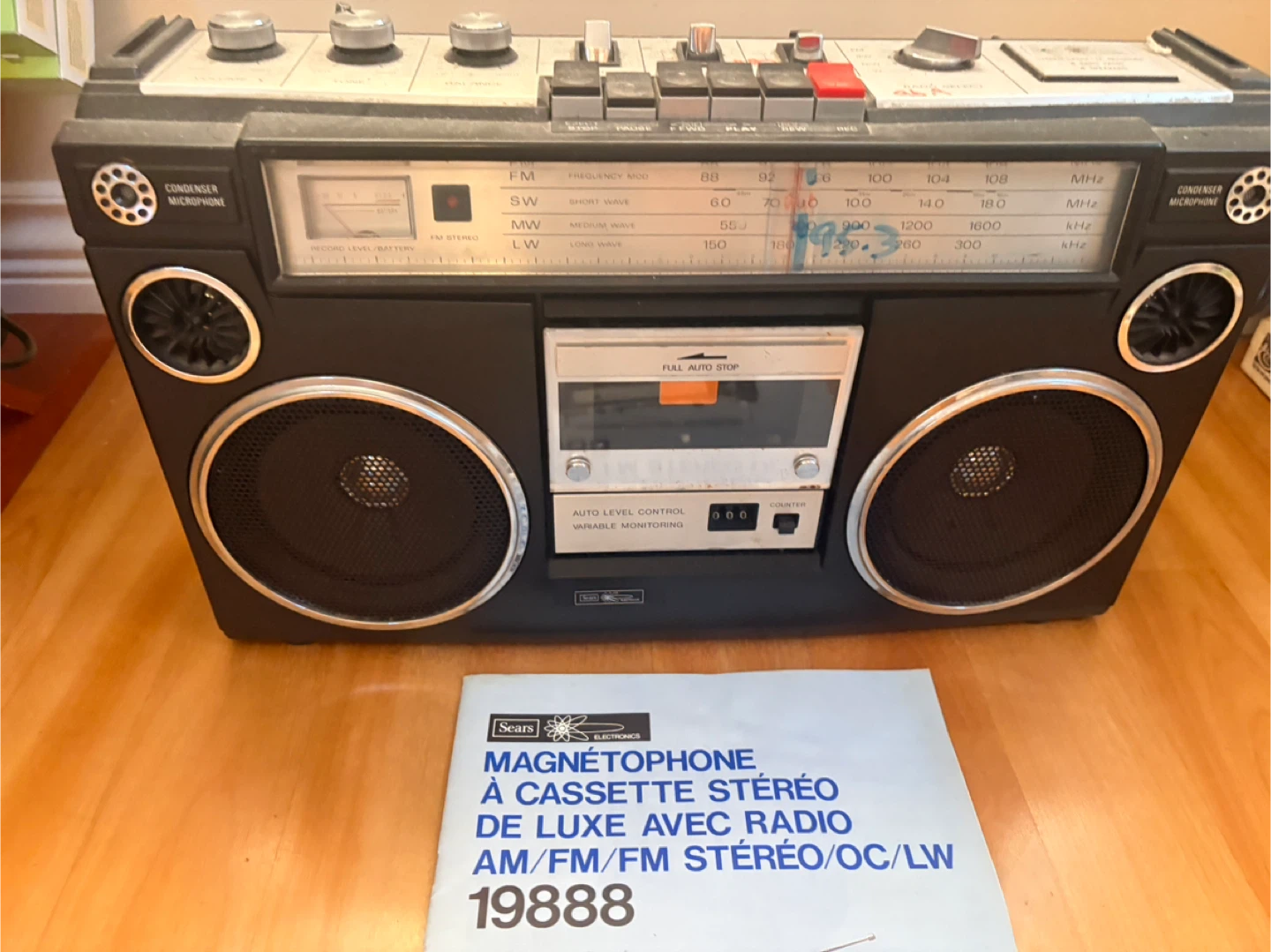 Sears Stereo Cassette Boombox AM/FM Radio - photo 2