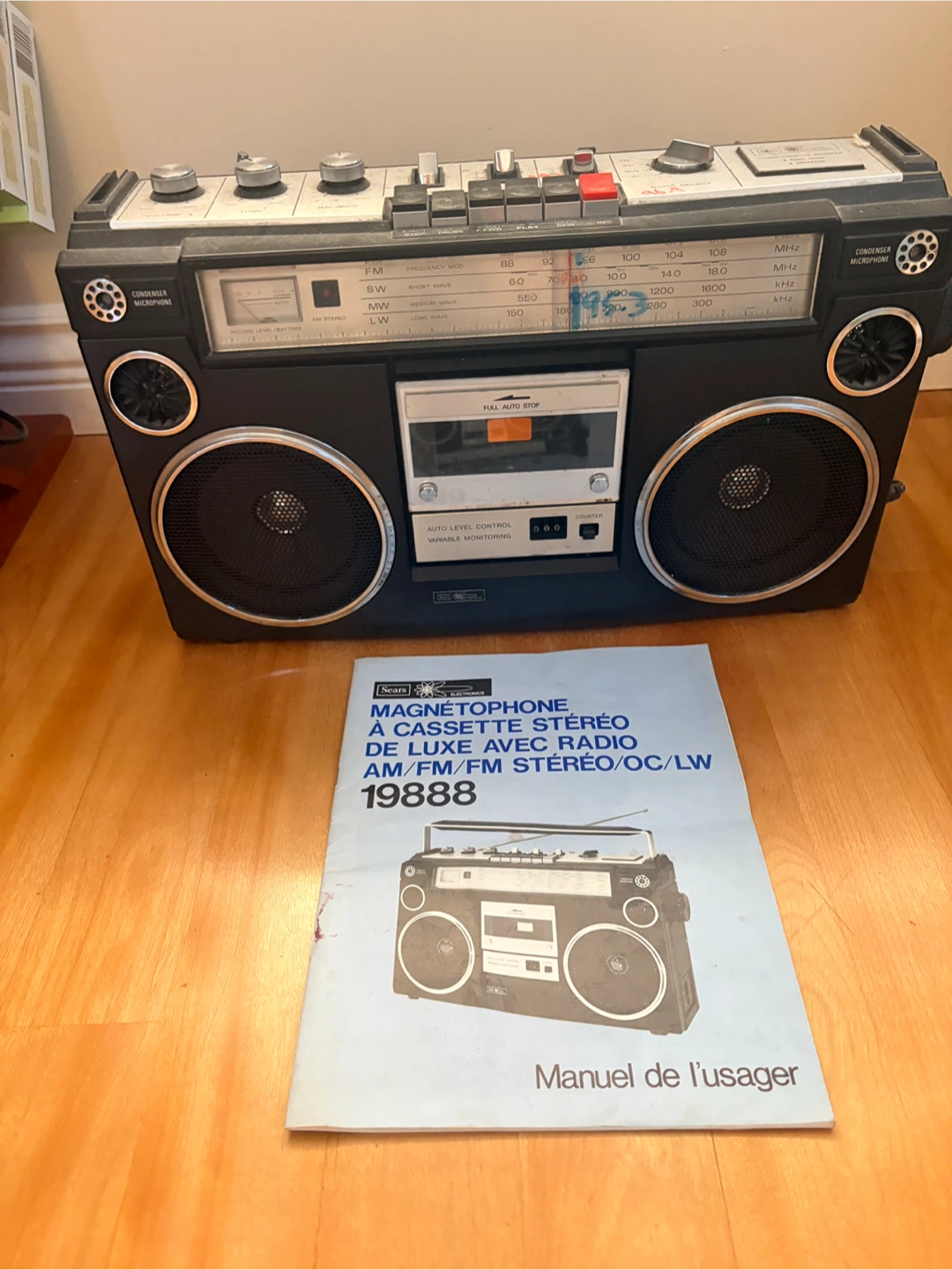 Sears Stereo Cassette Boombox AM/FM Radio - photo 3