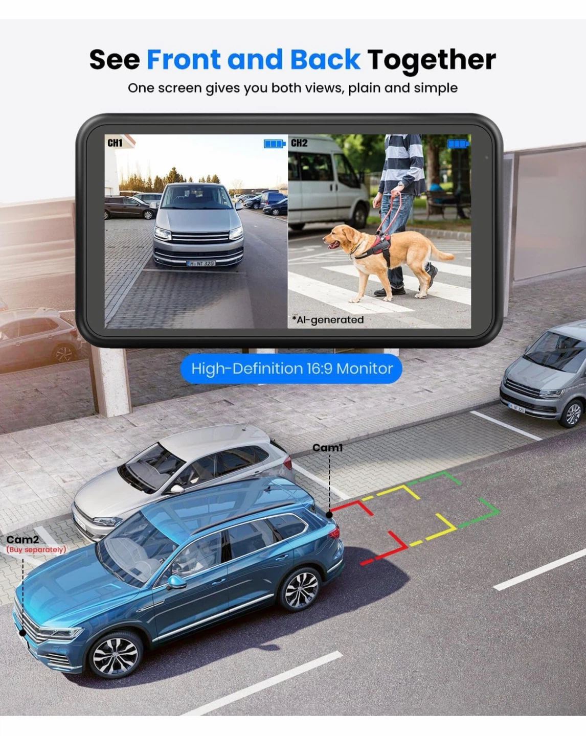 AUTO-VOX Solar Wireless Backup Camera System - photo 3
