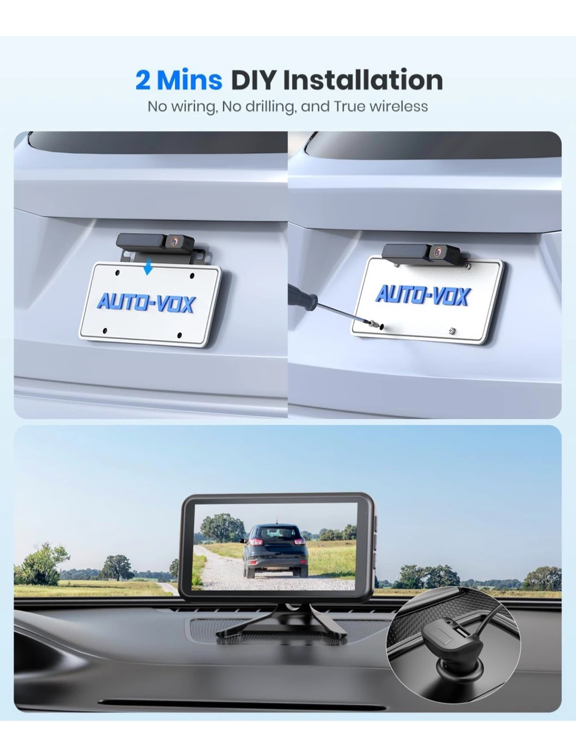 AUTO-VOX Solar Wireless Backup Camera System - photo 5