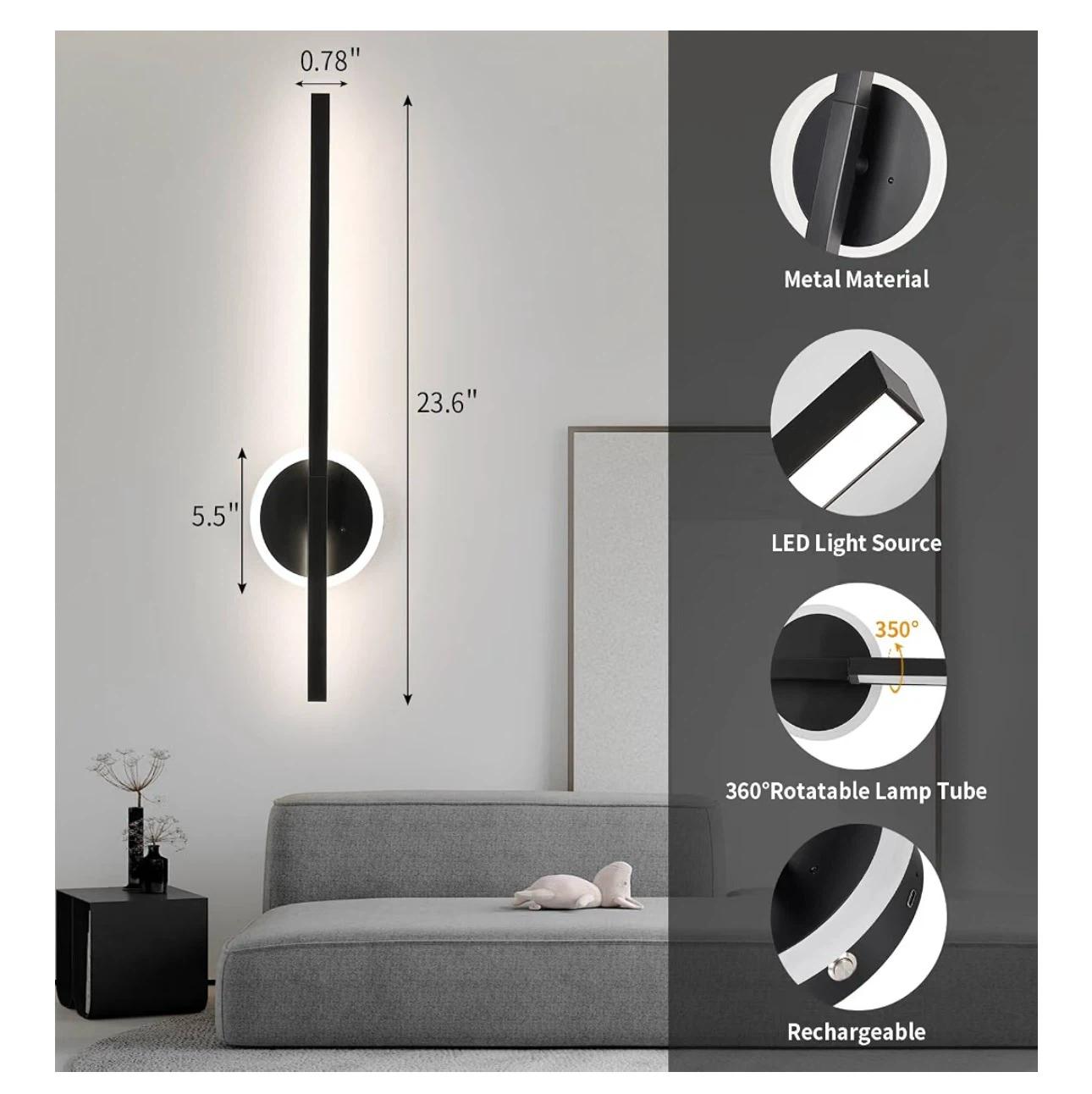 Modern LED Sconce Light Fixture - photo 4