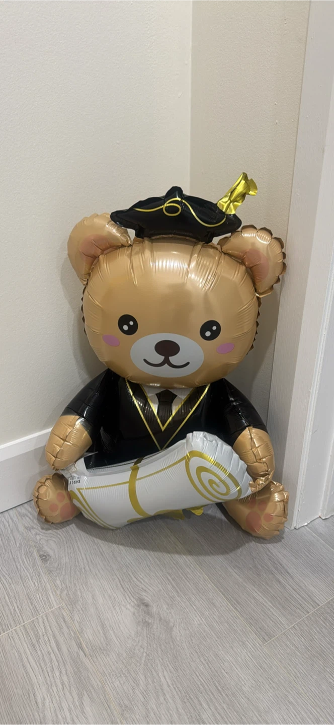 Graduation Teddy Bear Mylar Balloon