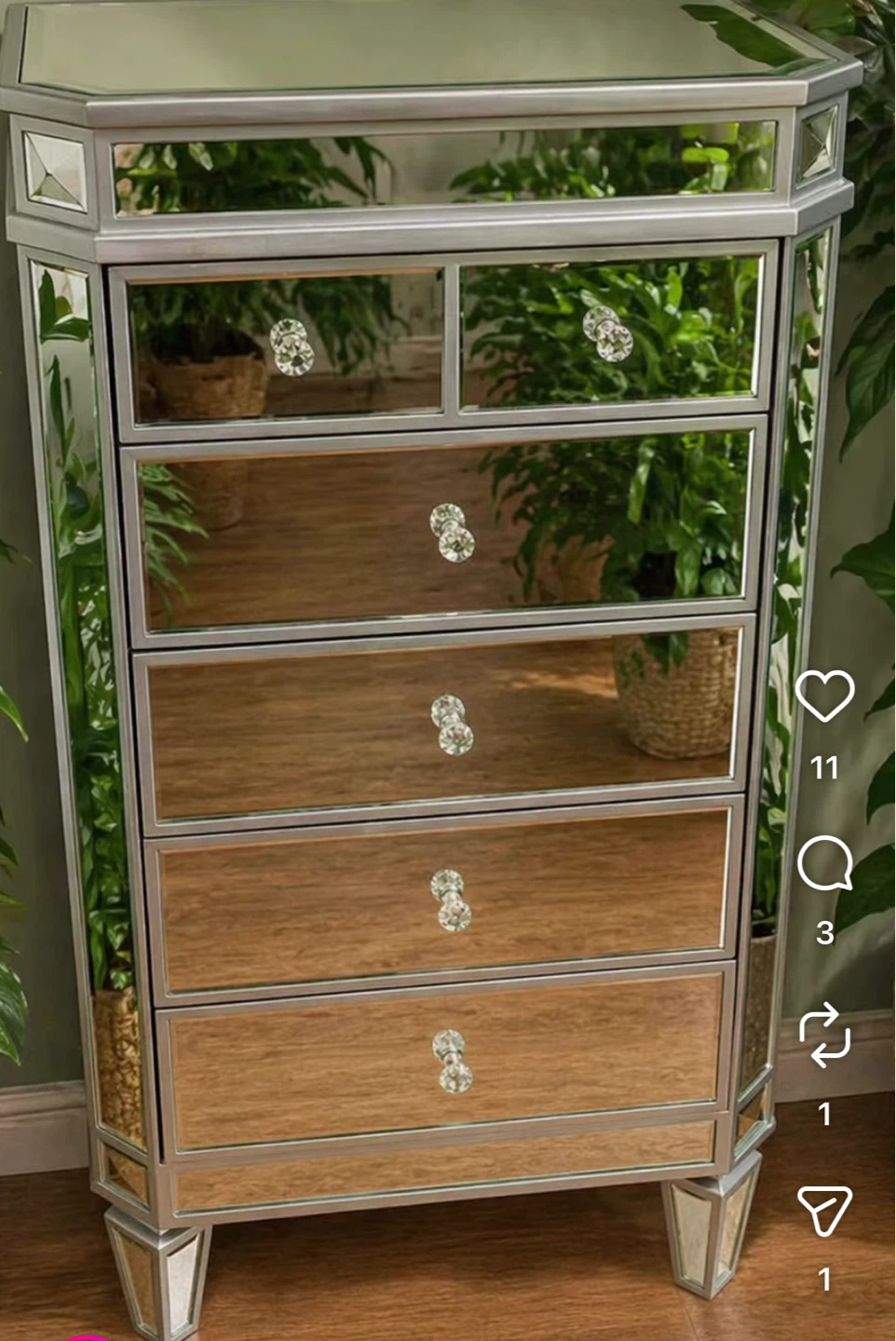 Mirror Stand Up Jewelry Armoire (Bombay Company)