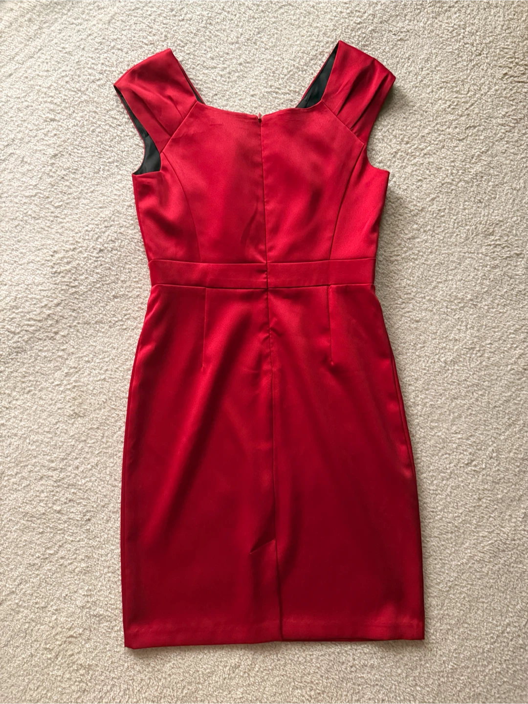 Red Cap Sleeve Sheath Dress - photo 2