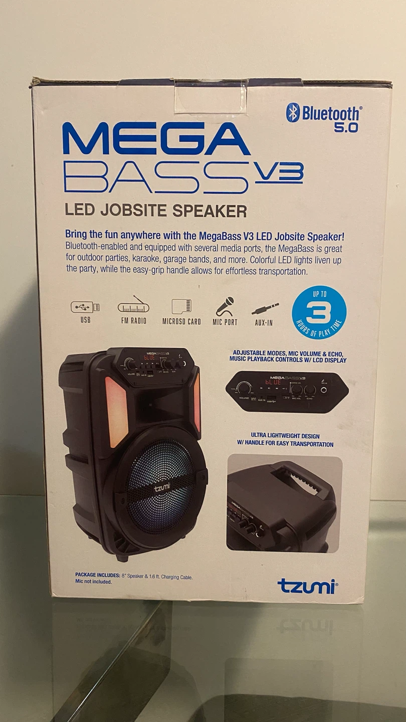 Tzumi Mega Bass V3 LED Jobsite Speaker - photo 2