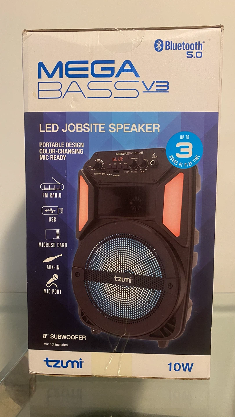 Tzumi Mega Bass V3 LED Jobsite Speaker - photo 3