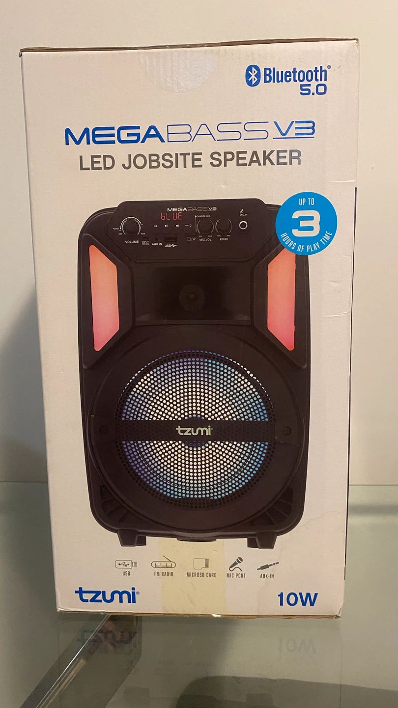 Tzumi Mega Bass V3 LED Jobsite Speaker - photo 4