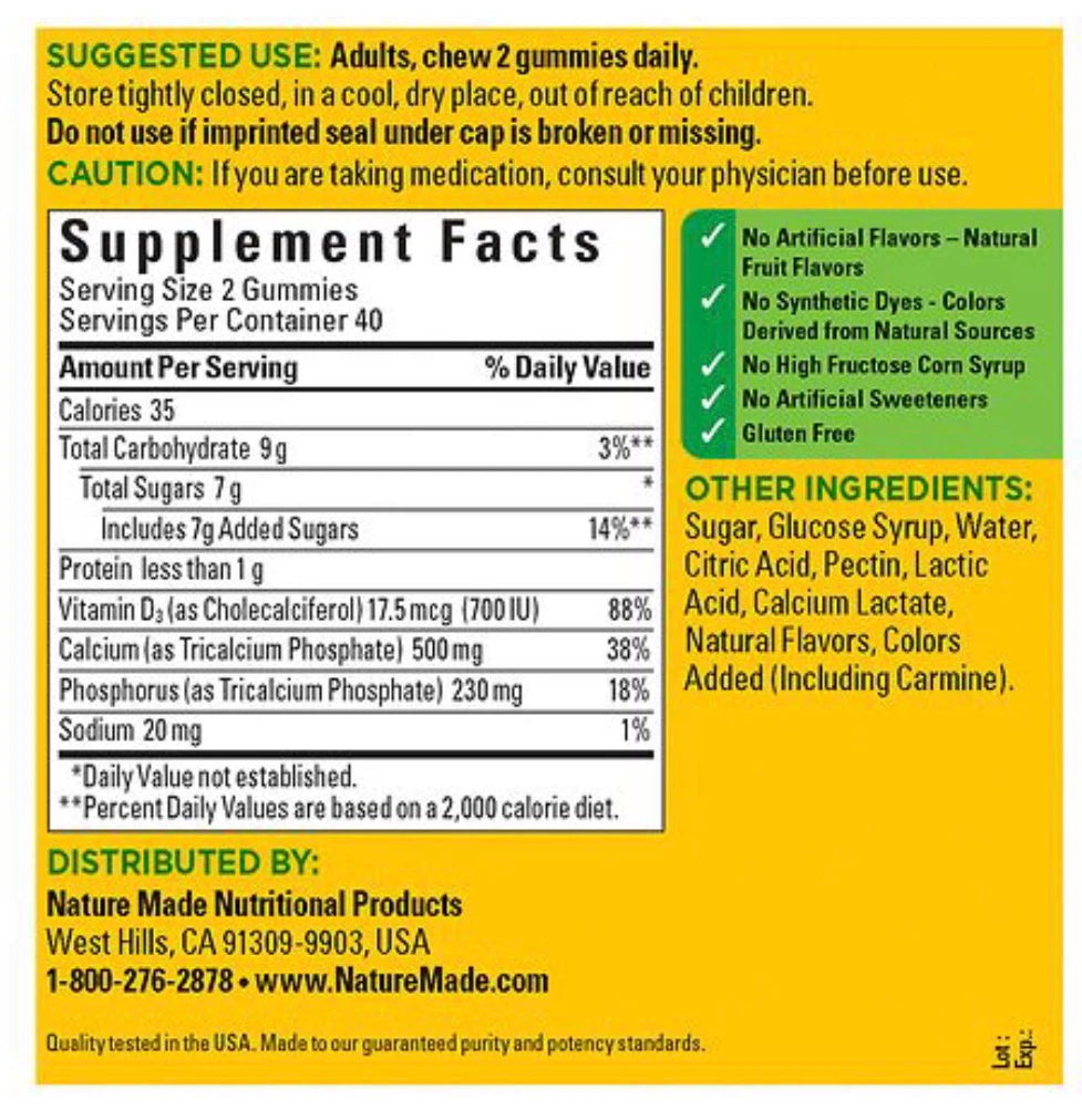Nature Made Calcium Gummies & Multi For Her/Him Gummies - photo 3