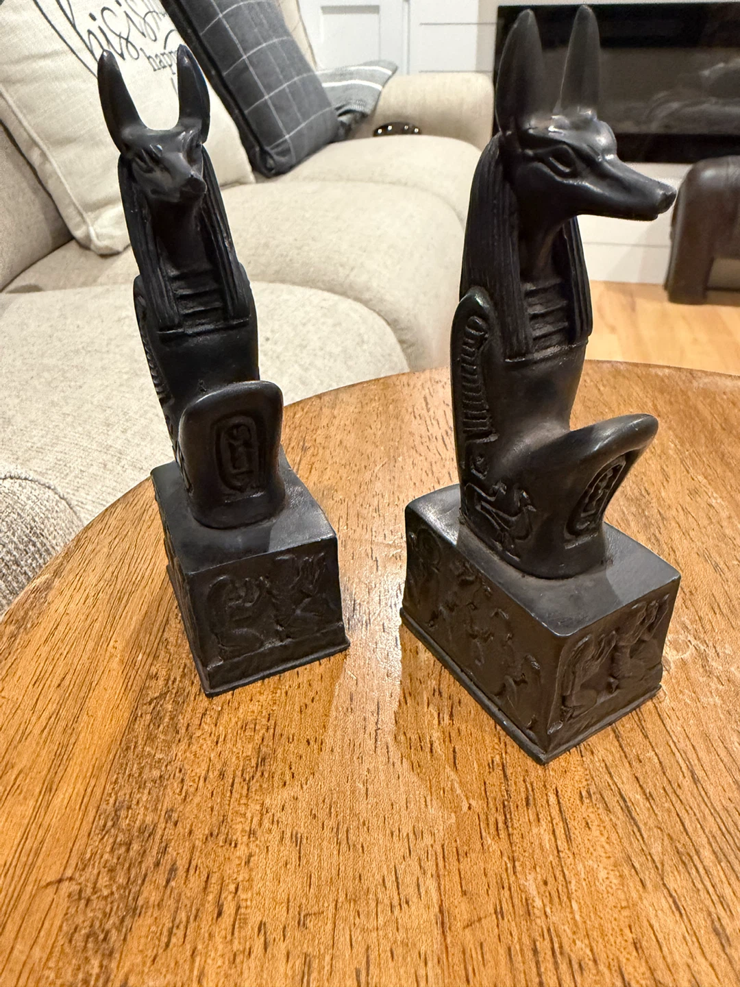 Pair of Egyptian Anubis Statues 5 inches - photo 2