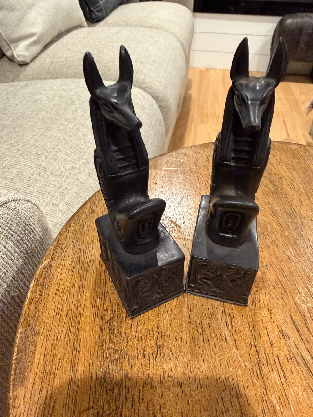 Pair of Egyptian Anubis Statues 5 inches - photo 3