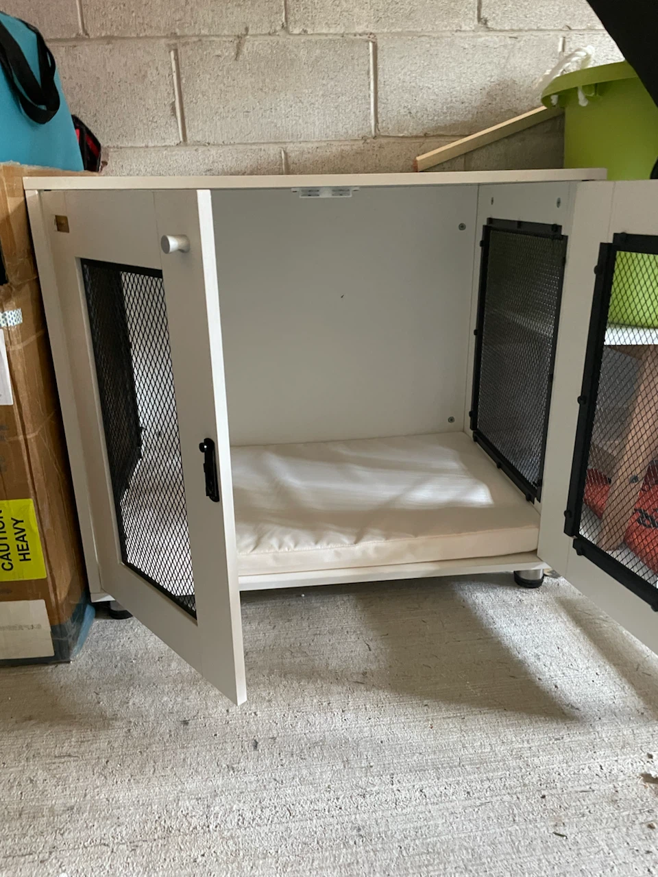 White Dog Crate End Table - photo 2