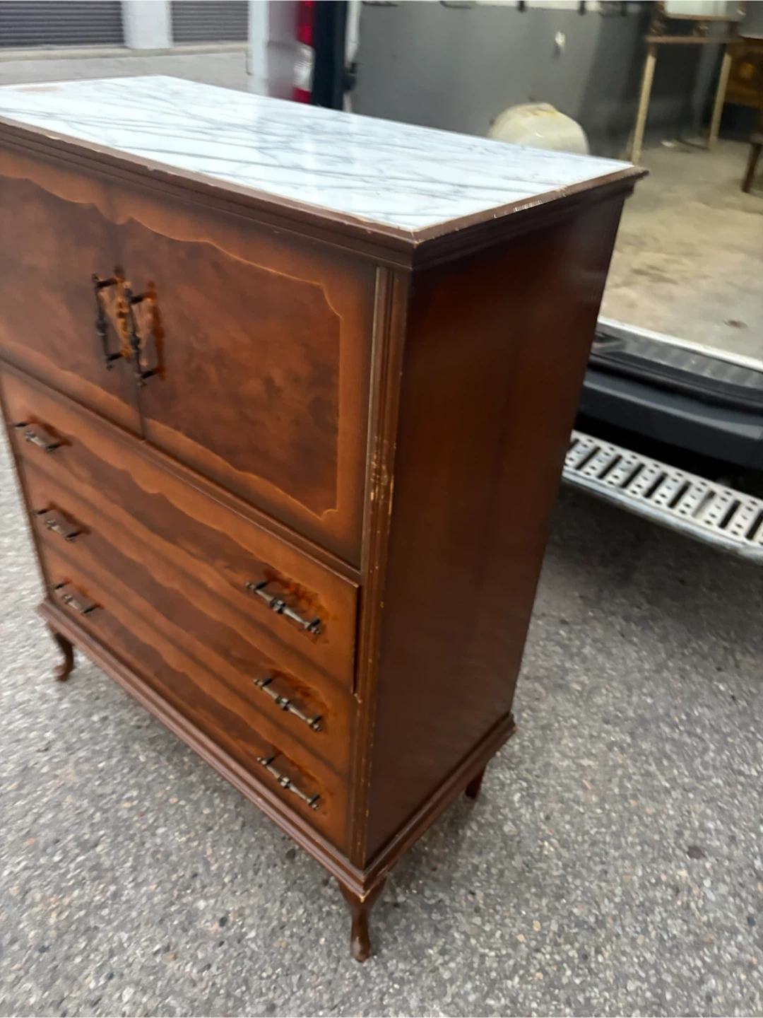 Free delivery antique Vintage Dresser with Marble Top