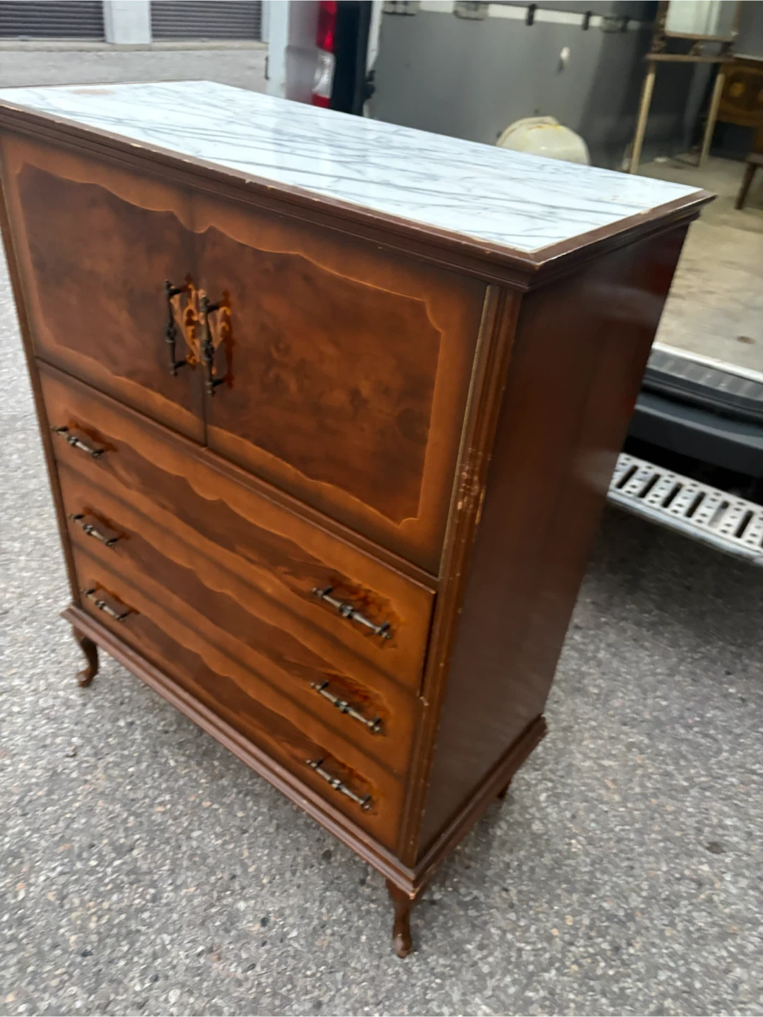 Free delivery antique Vintage Dresser with Marble Top - photo 3