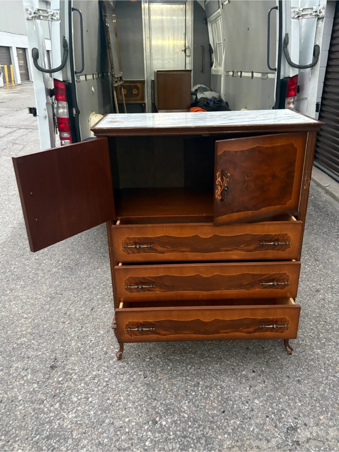 Free delivery antique Vintage Dresser with Marble Top - photo 4