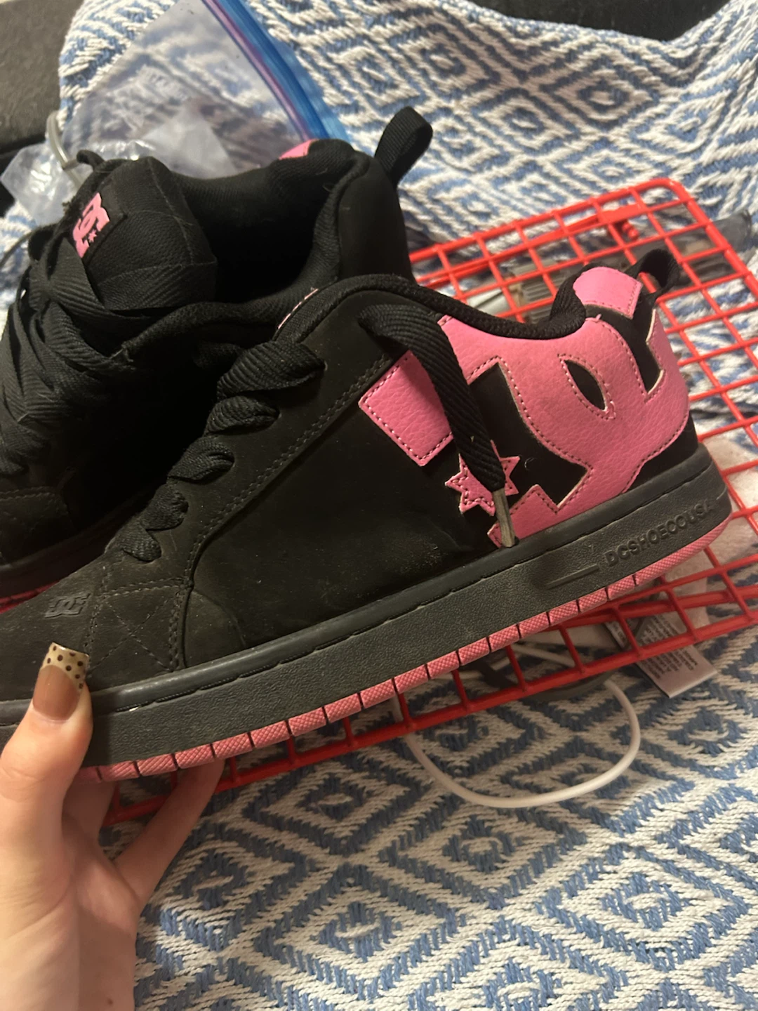 DC Shoes Black & Pink Skate Shoes