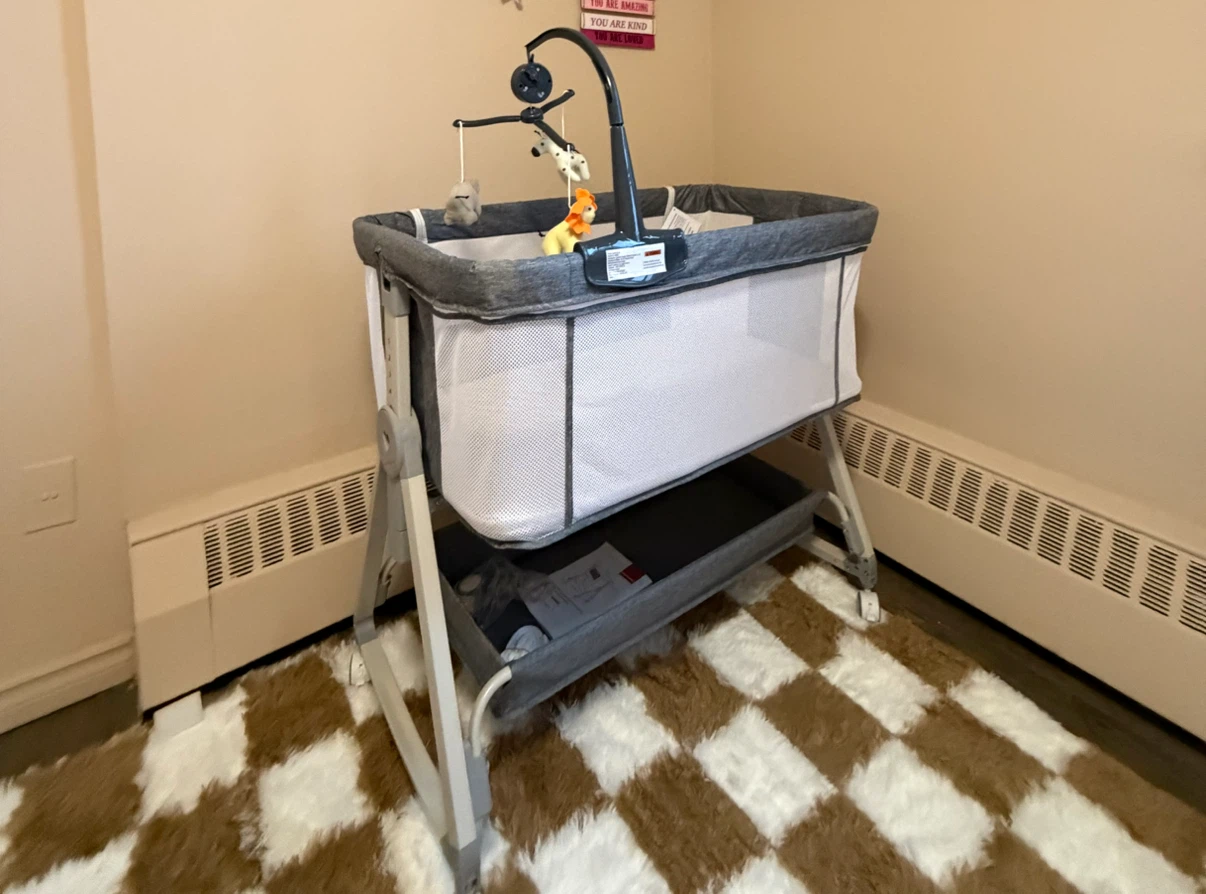 3-in-1 Convertible Baby Bassinet - Grey