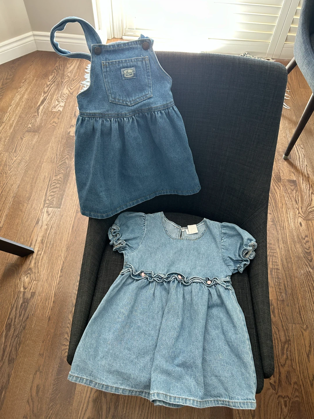GIRLS SIZE 3 VINTAGE DENIM DRESSES (SEE LISTING)