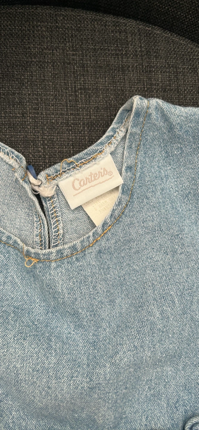 GIRLS SIZE 3 VINTAGE DENIM DRESSES (SEE LISTING) - photo 3