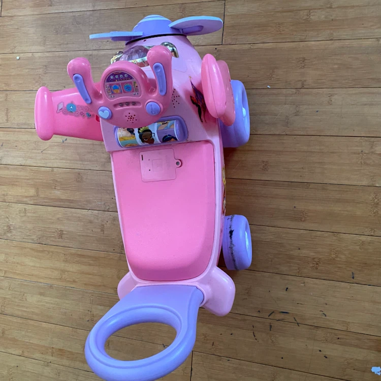 Pink Princess Ride-On Toy Plane
