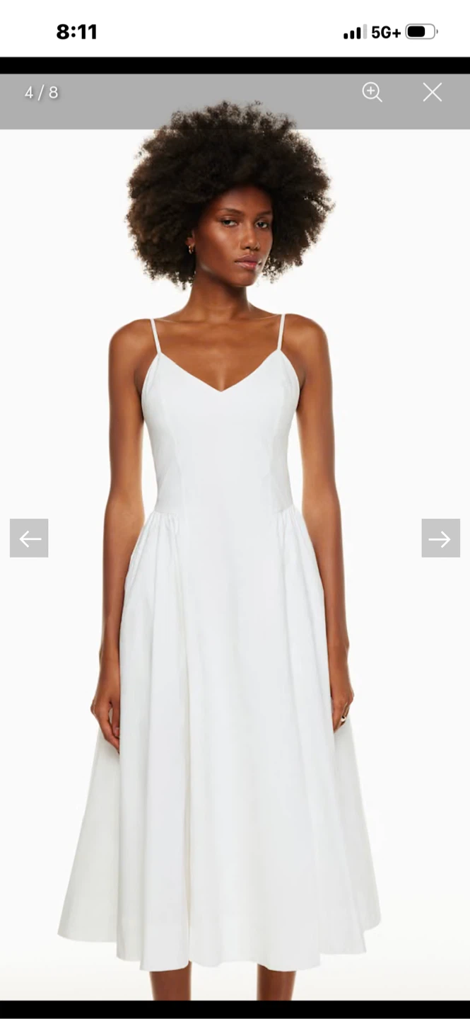 ARITZIA Poplin Maxi  white Dress size 4 - photo 3