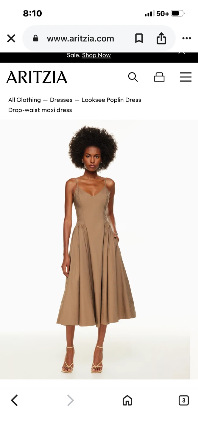 ARITZIA Poplin Maxi  white Dress size 4 - photo 2