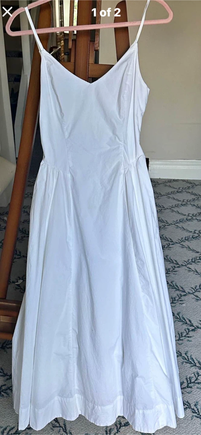 ARITZIA Poplin Maxi  white Dress size 4 - photo 4