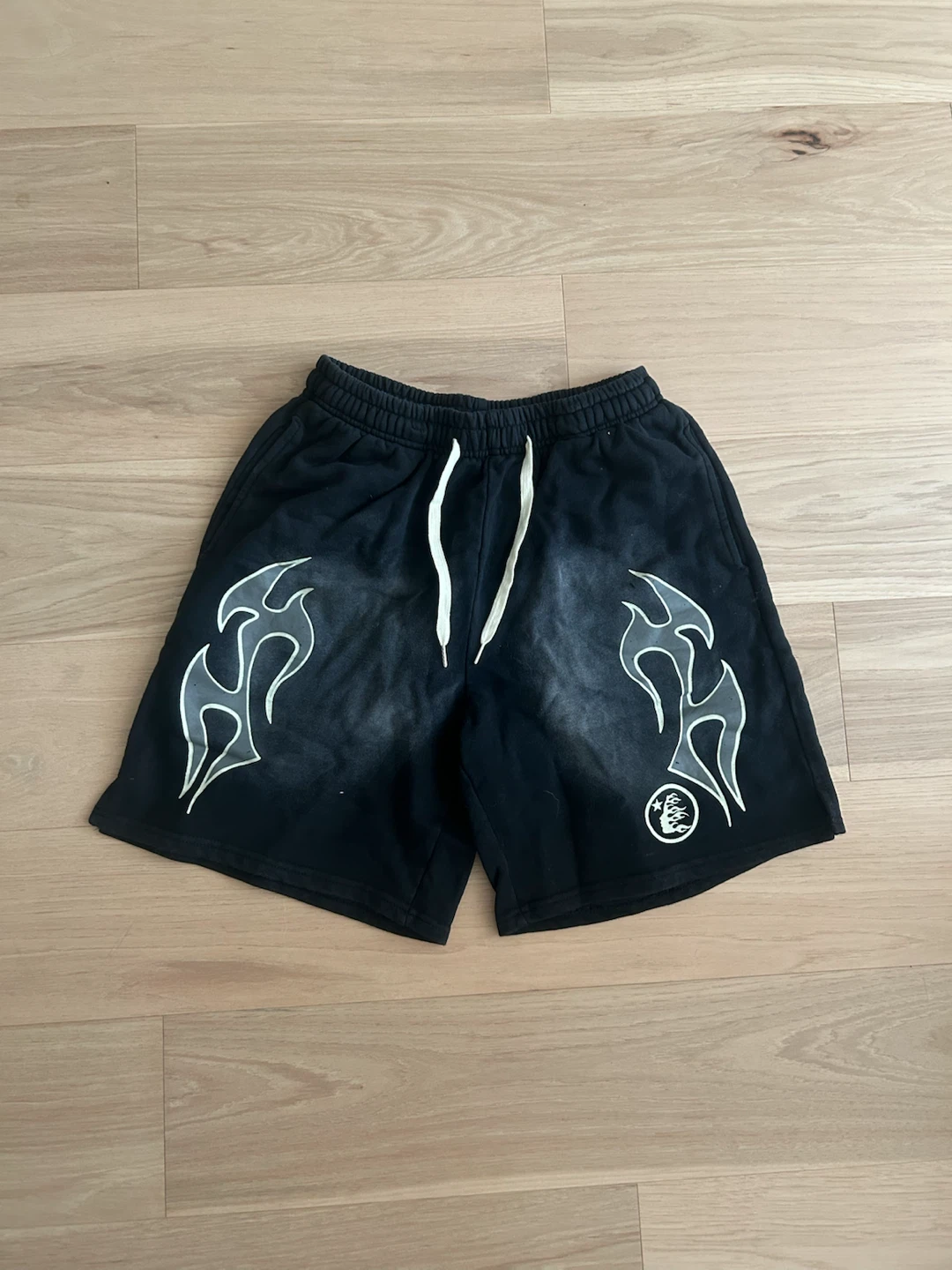 Hellstar Black Flame Shorts