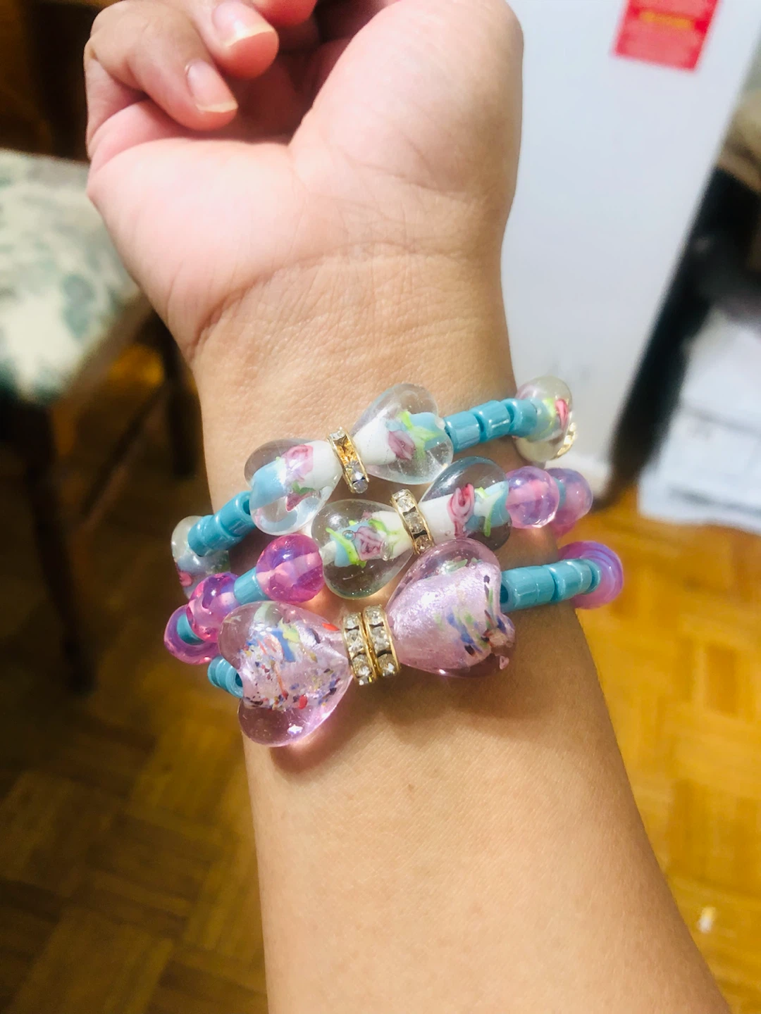 Beaded Bracelet with Charms