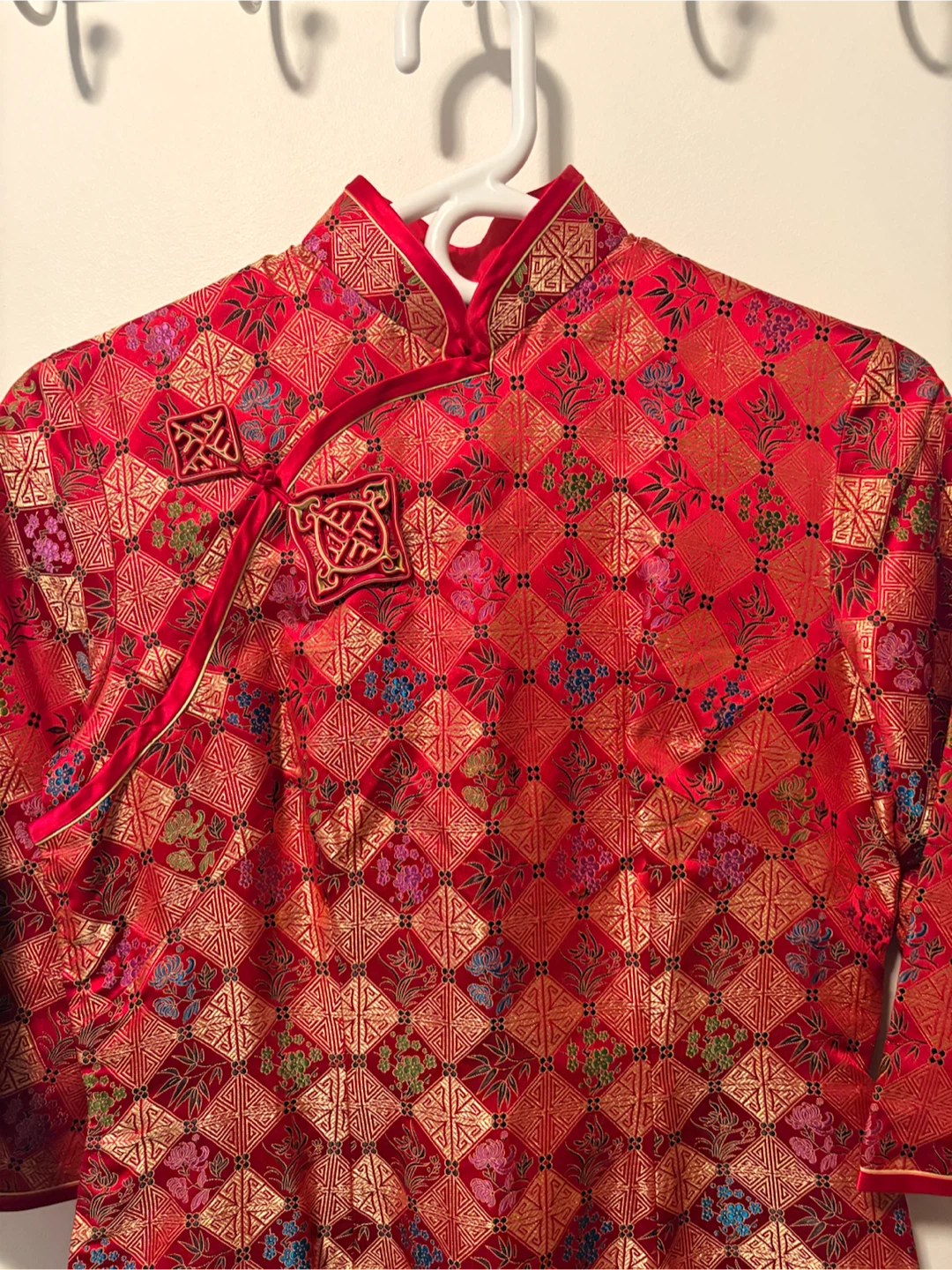 Red brocade cheongsam dress - photo 3