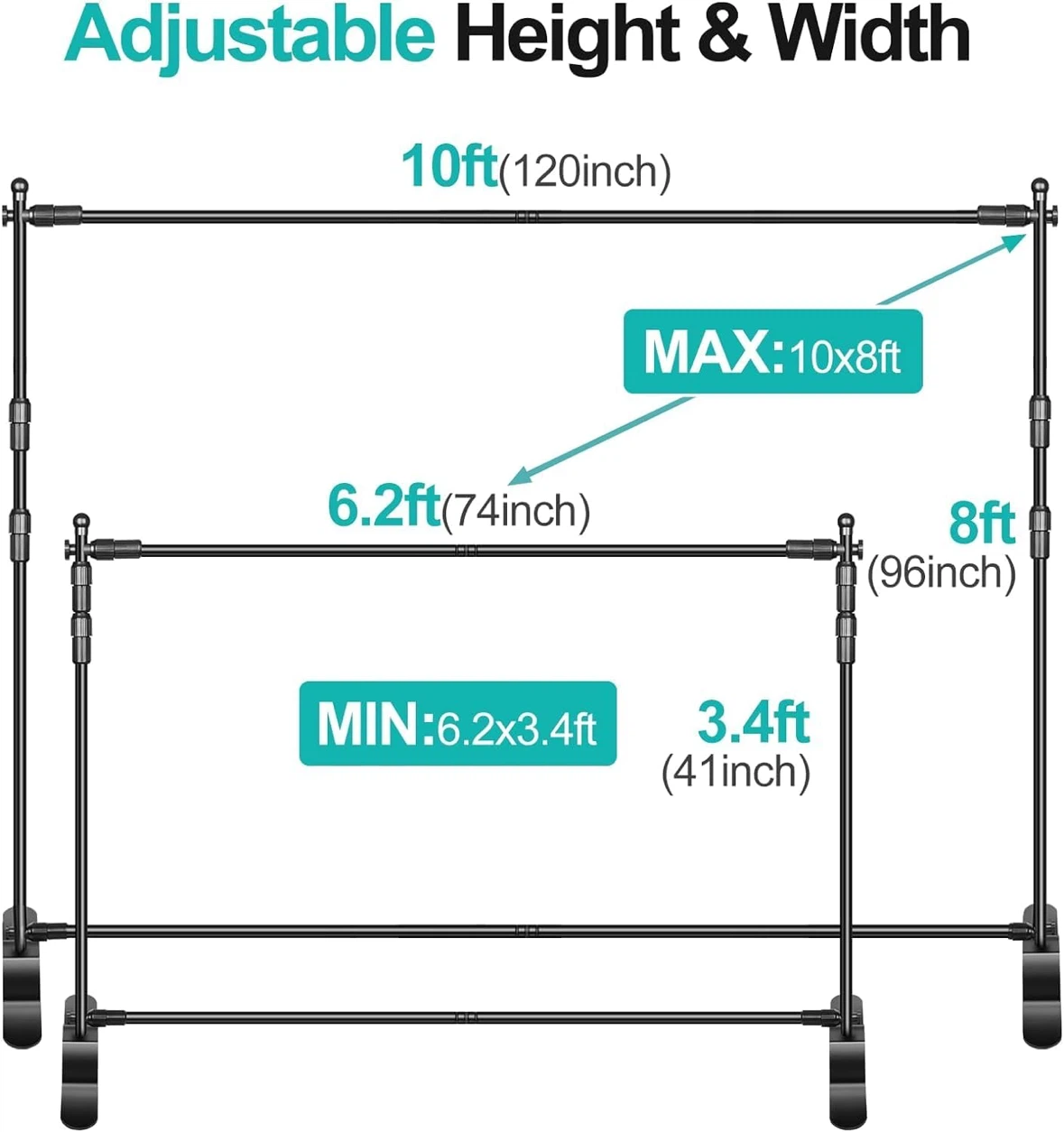 EMART 10 x 8ft (W X H) Photo Backdrop Banner Stand - photo 2