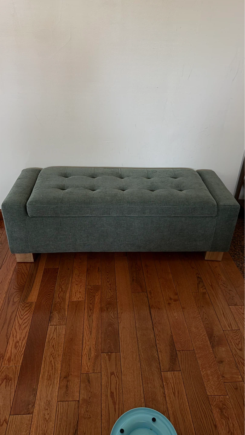 Storage Ottoman Bench - Green