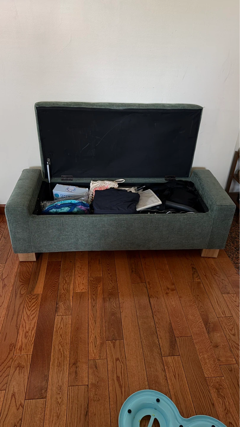 Storage Ottoman Bench - Green - photo 2