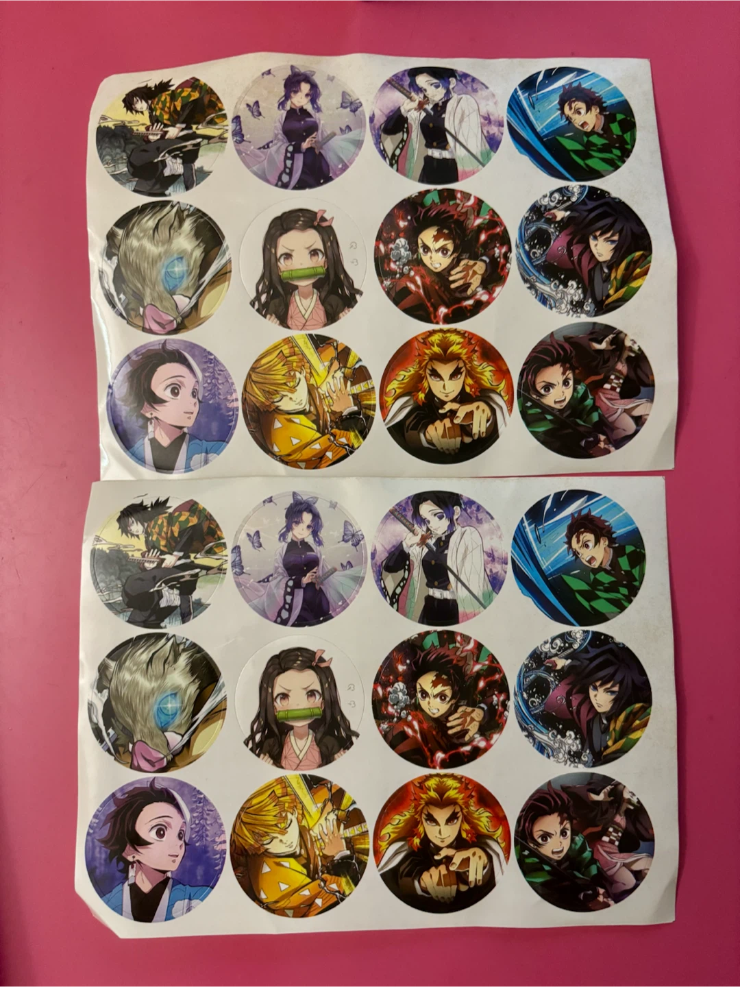 24 Demon Slayer Stickers