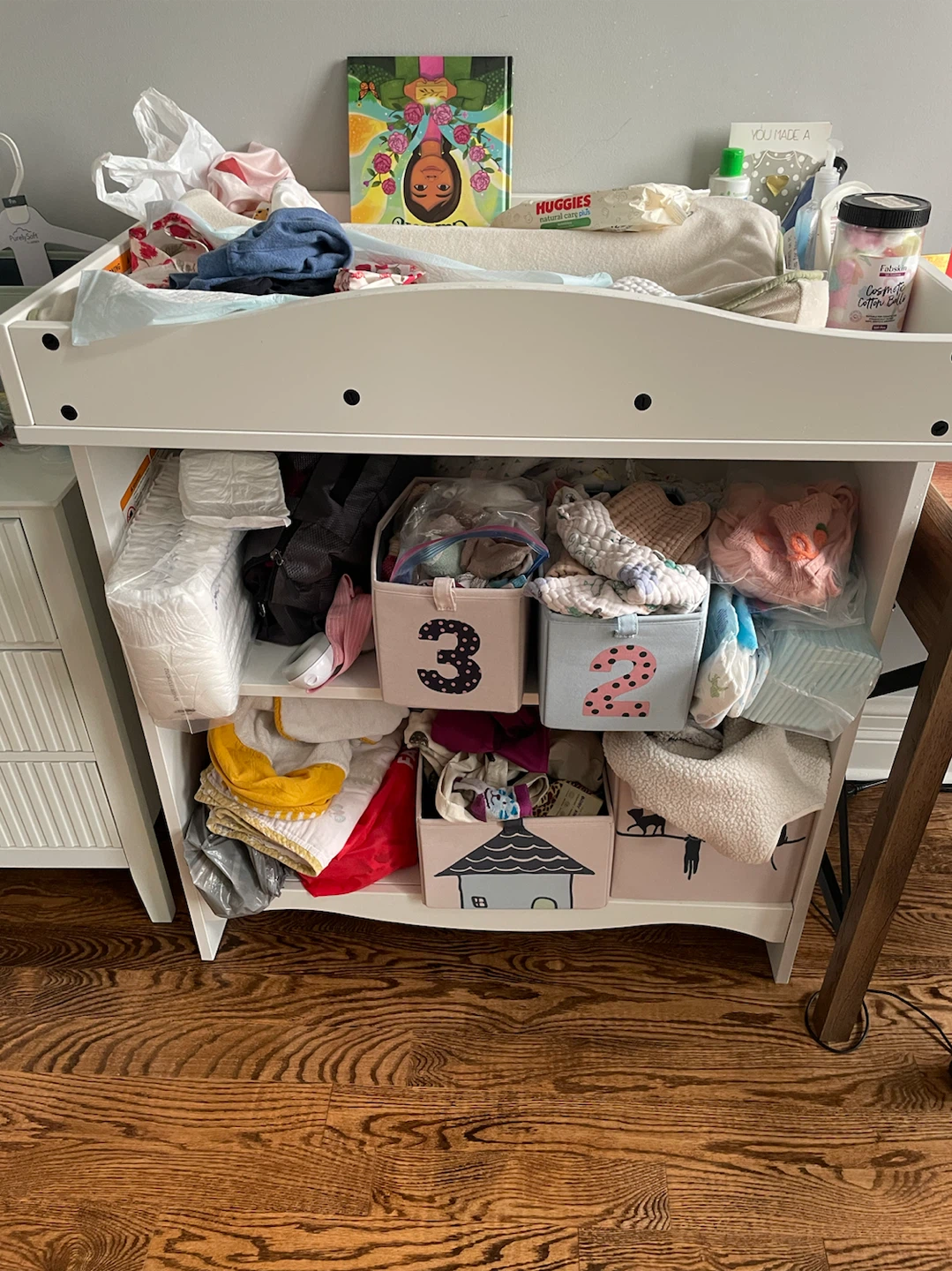 White ikea Changing Table with Storage - photo 2