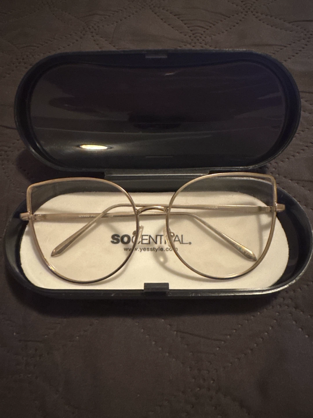 SO CENTRAL Cat Eye Glasses with Case