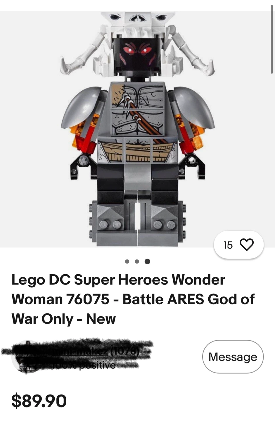LEGO - 76075 - DC Wonder Woman - Battle ARES God of War w/ Steve - photo 4