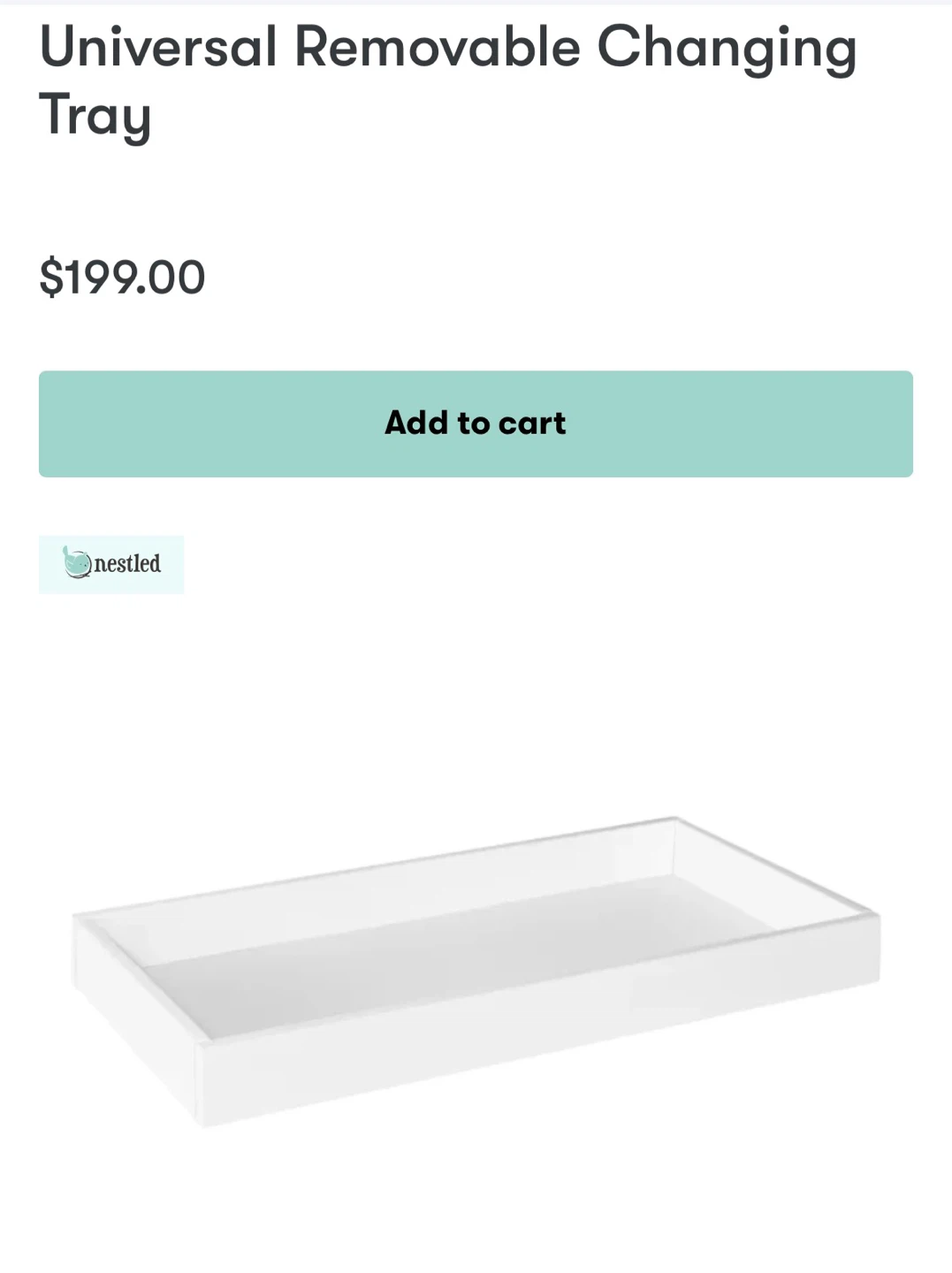 Universal Removable Changing Tray