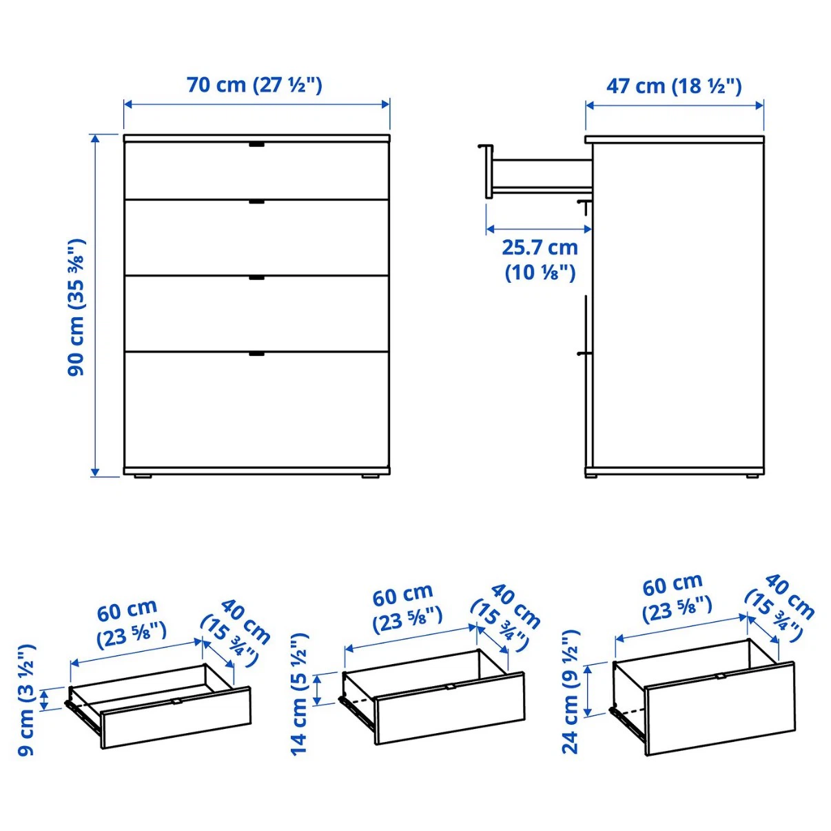 IKEA VIHALS  4-drawer chest, White - photo 2
