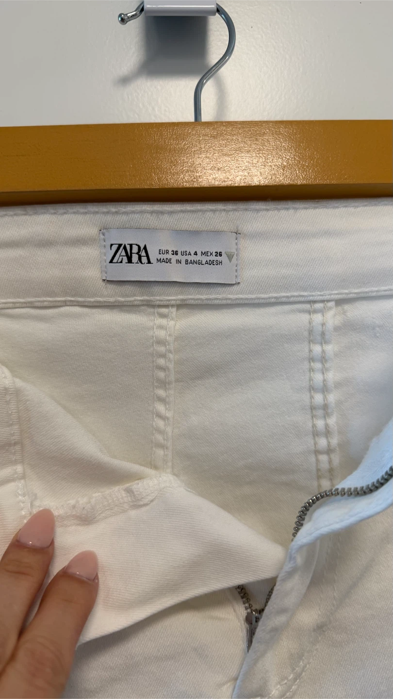 ZARA White Split Hem Jeans - photo 2