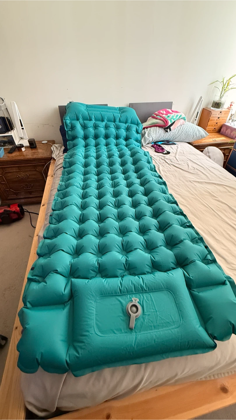 Teal Inflatable Sleeping Pad