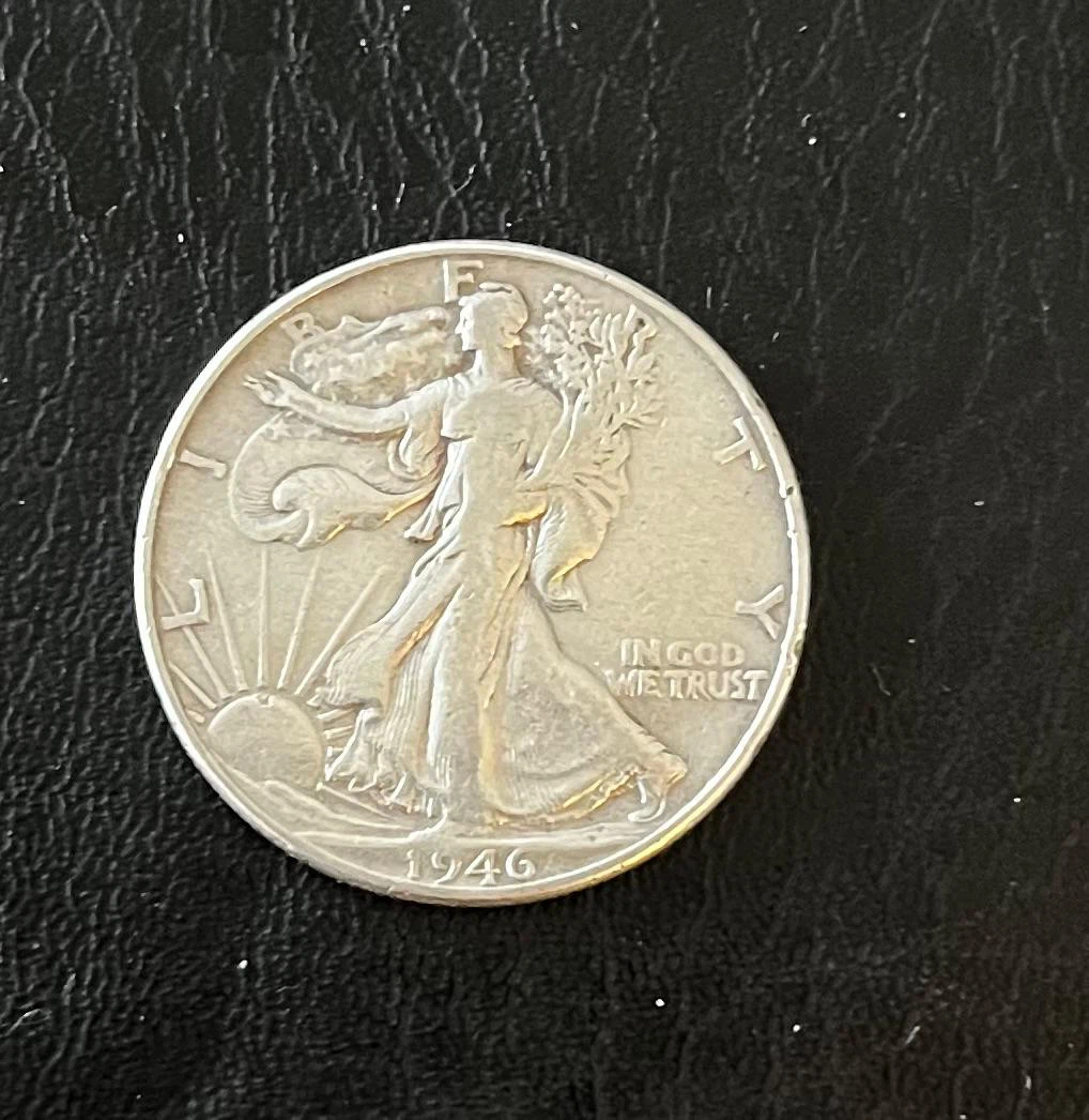 USA 🇺🇸 1946 D  Walking Liberty Silver Half Dollar Coin