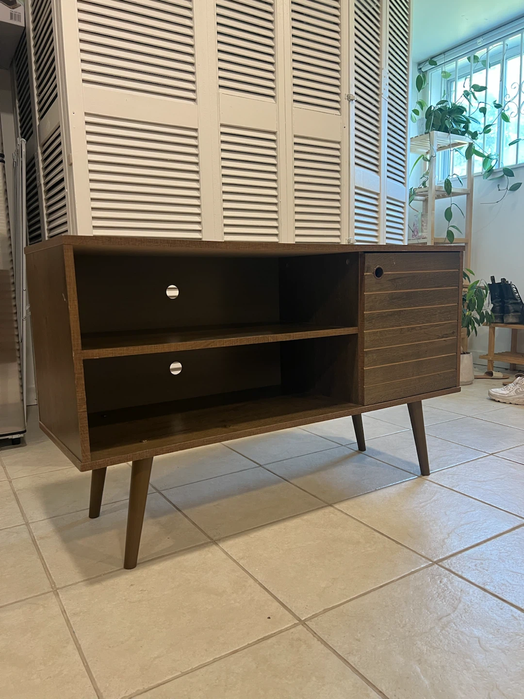 Brown Mid-Century Modern TV Stand - photo 2