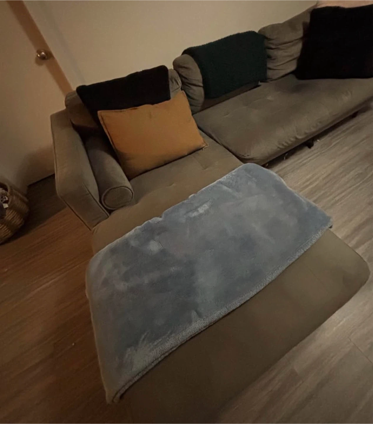 Grey Sectional Sofa with Ottoman - photo 3