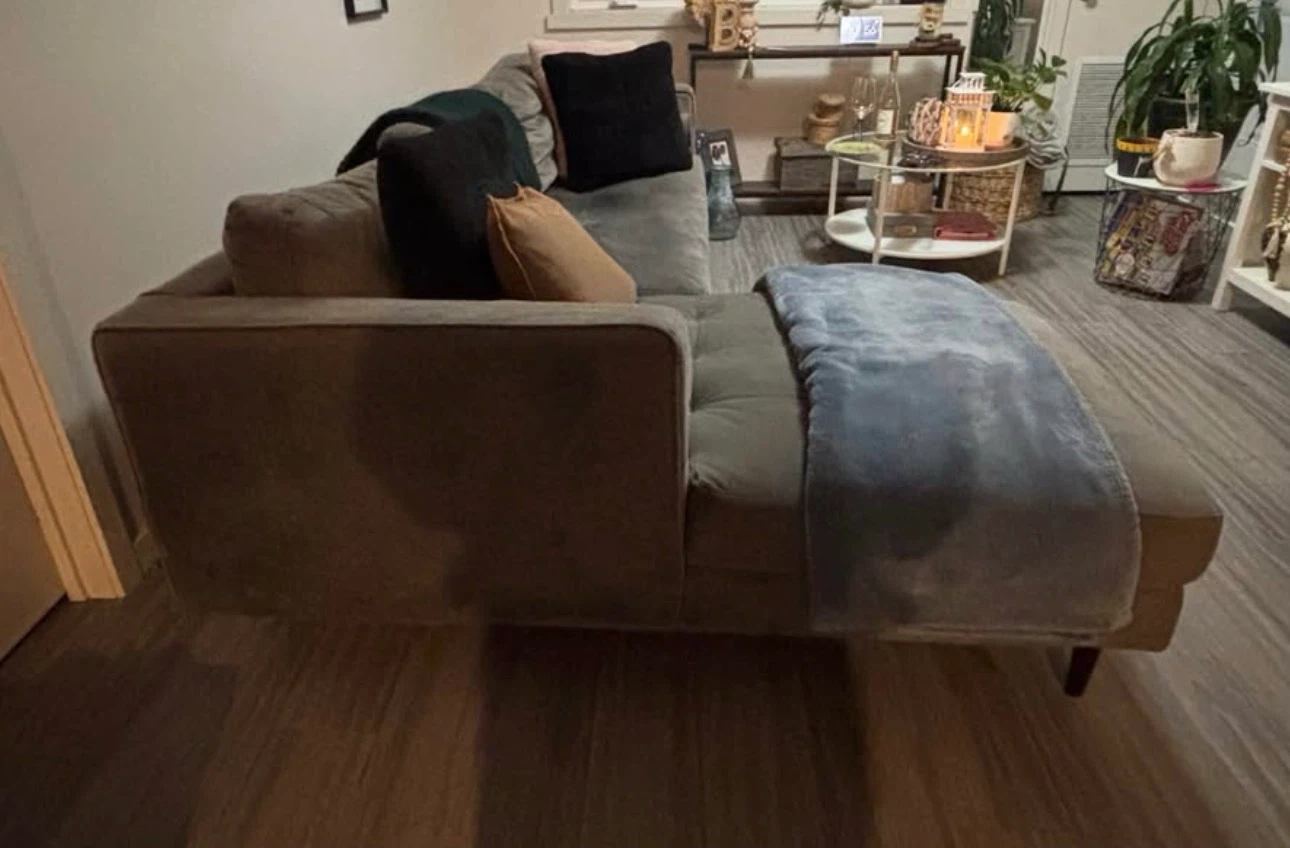 Grey Sectional Sofa with Ottoman - photo 4