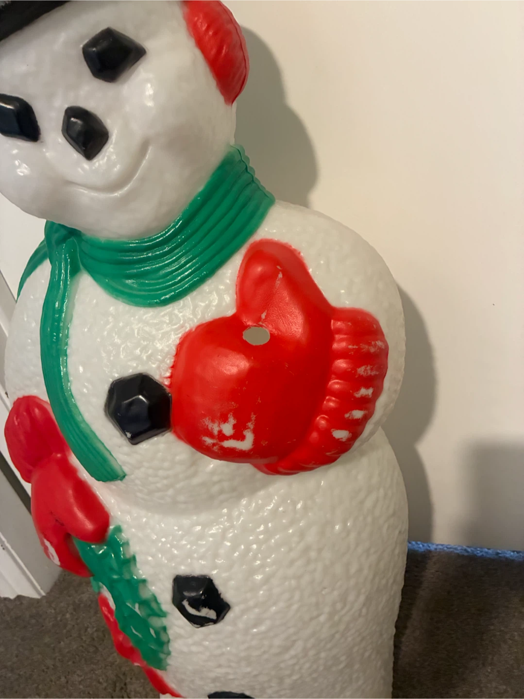 Vintage Snowman Blow Mold Christmas Decoration - photo 2
